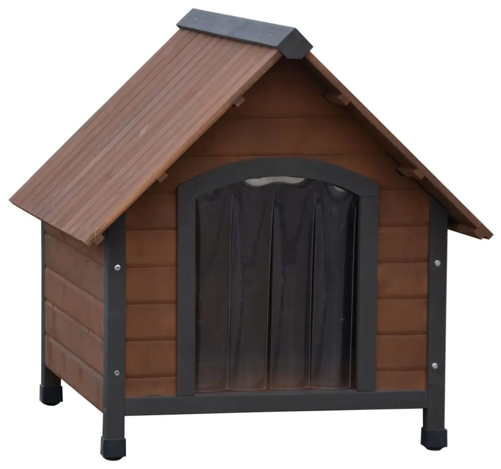 441159 @Pet @Pet @Pet Casota com abas de plástico Rustique 76x76x72 cm castanho