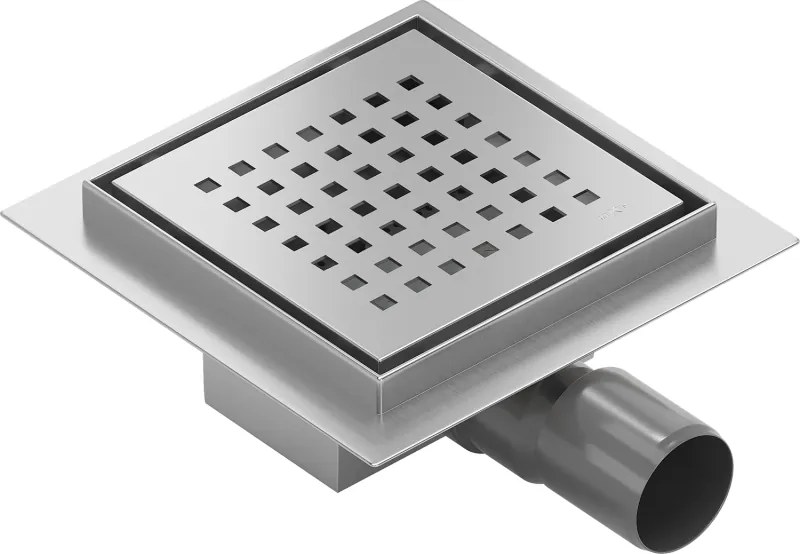 Mexen Flat-Q M08 ralo de chão quadrado 12 x 12 cm, inox - 1010512