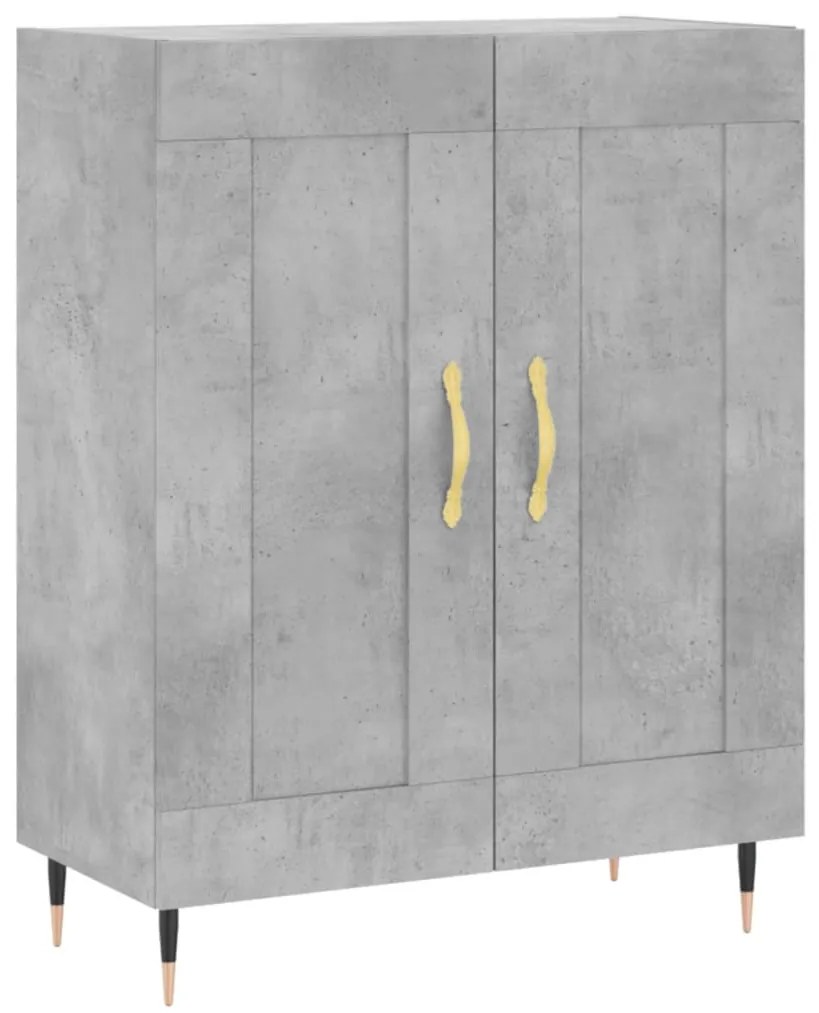 Armário alto 69,5x34x180 cm derivados de madeira cinza cimento