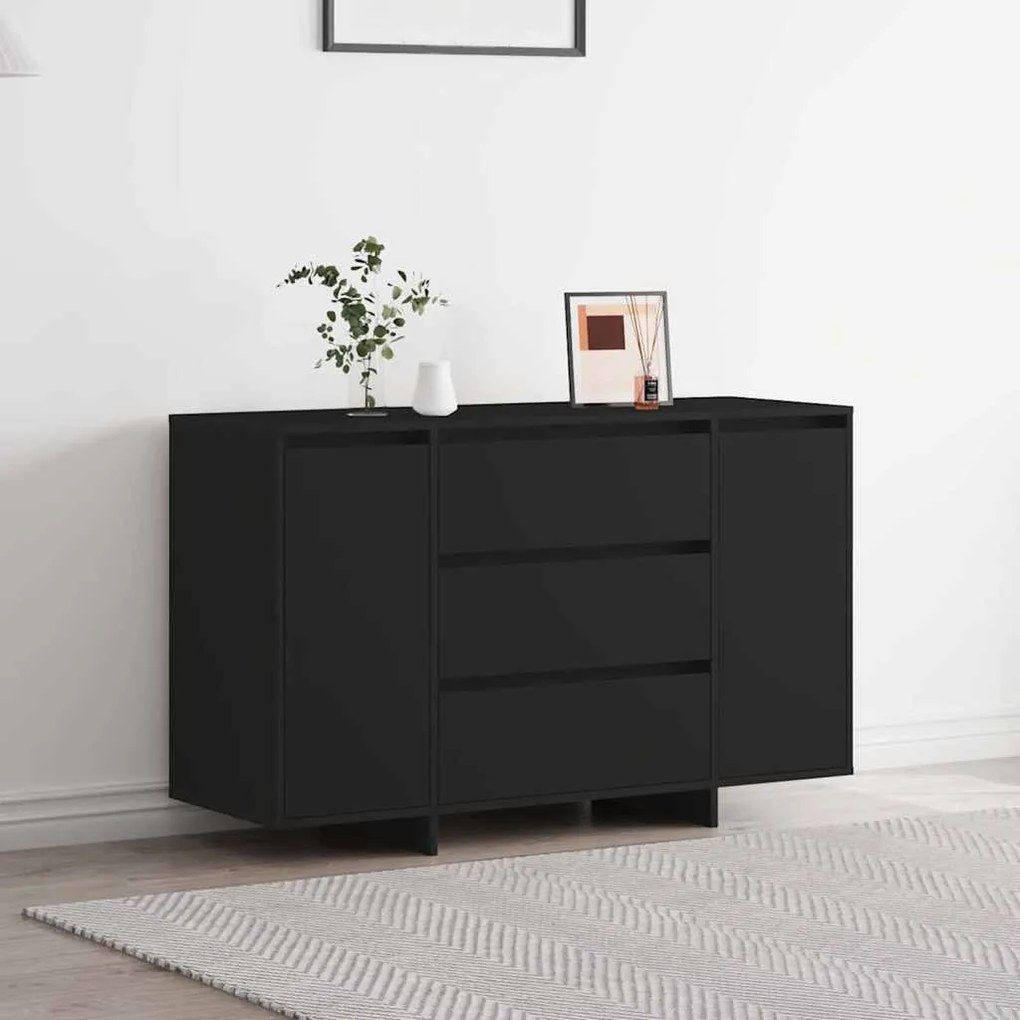 Sideboard Preto 120x41x75 cm Madeira de engenharia