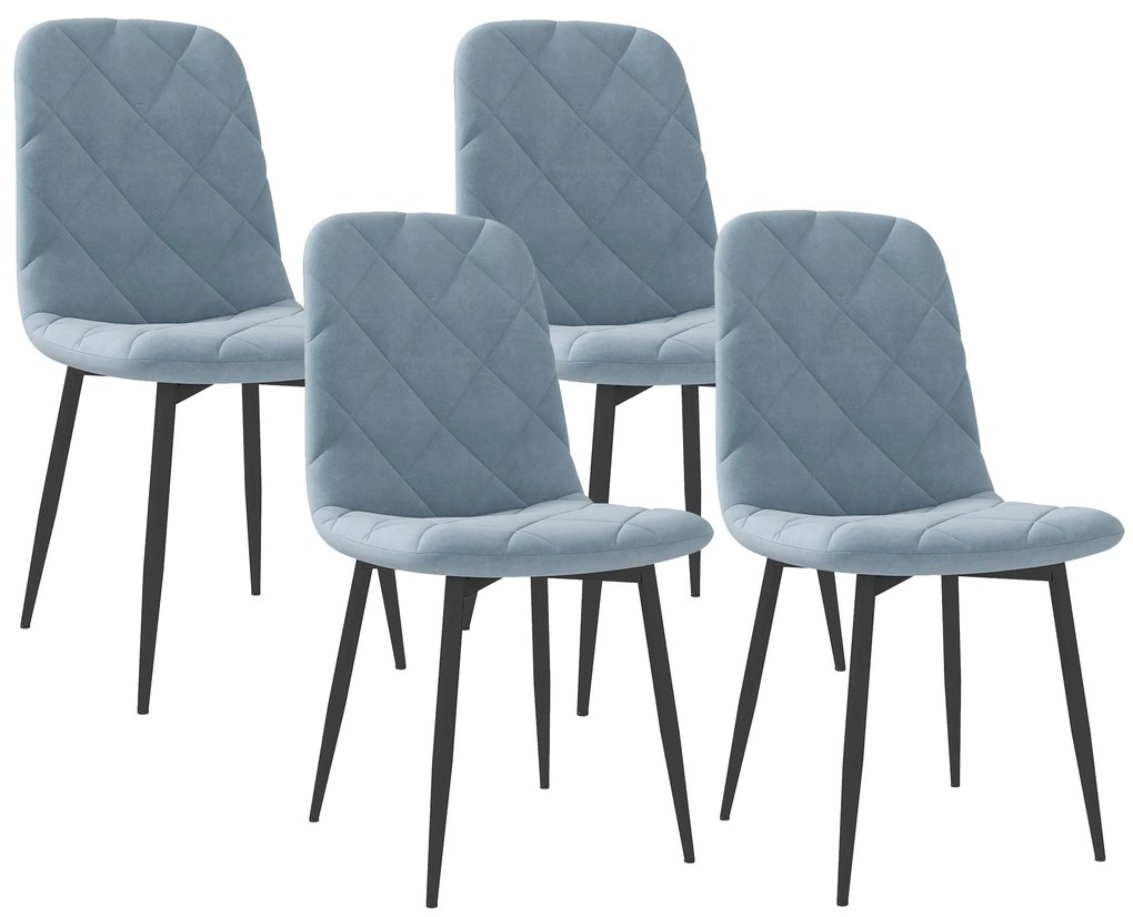 Conjunto de 4 Cadeiras de Jantar Modernas Cadeiras de Cozinha Estofada