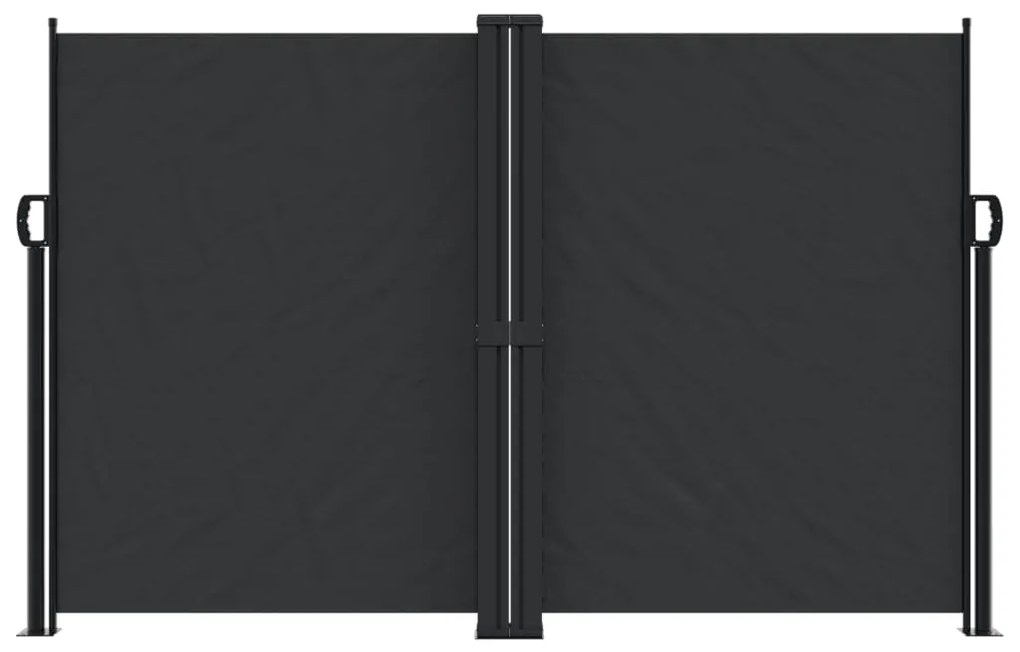 Toldo lateral retrátil 160x600 cm preto