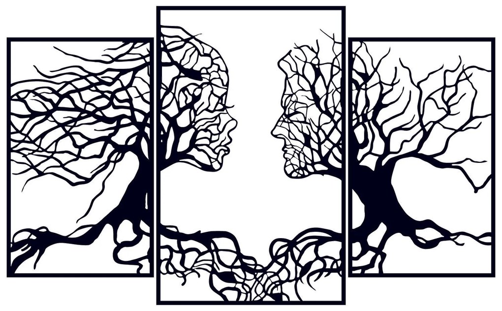 Acessório Decorativo de Parede Metal-499 – Preto – 116 x 71 cm