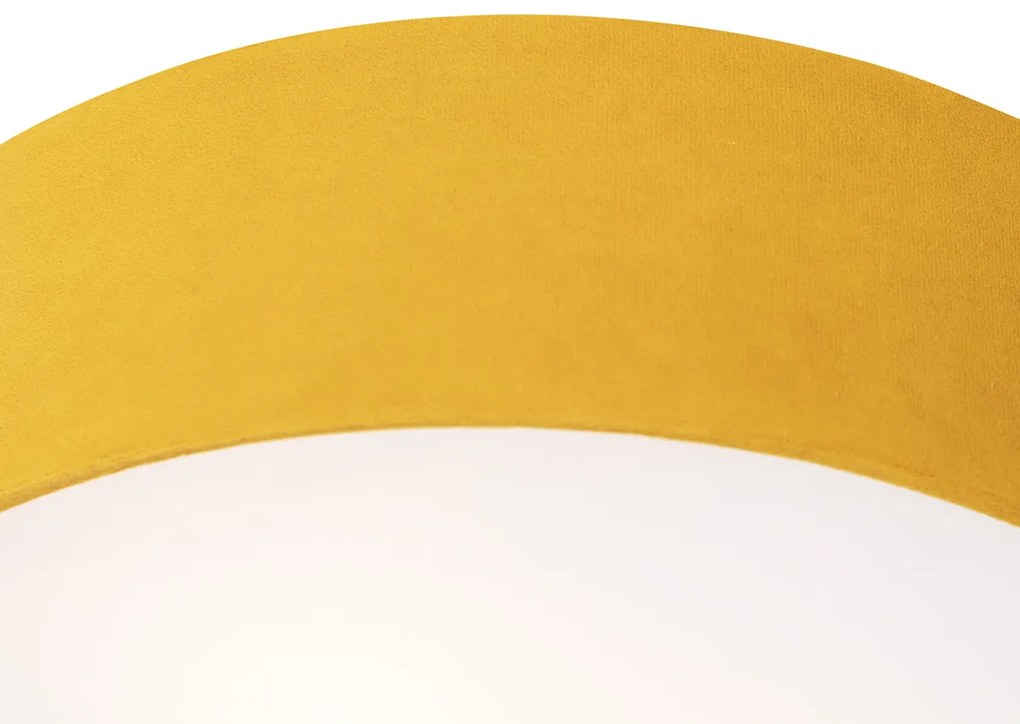 Moderna luminária de teto ocre 40 cm - Tambor Moderno