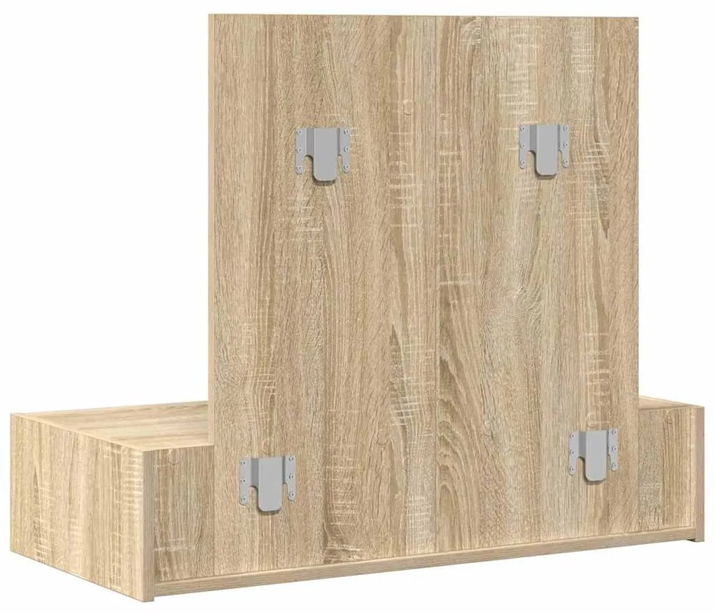 Mesa de Maquiagem Suspensa Carvalho Sonoma 83x40x70 cm