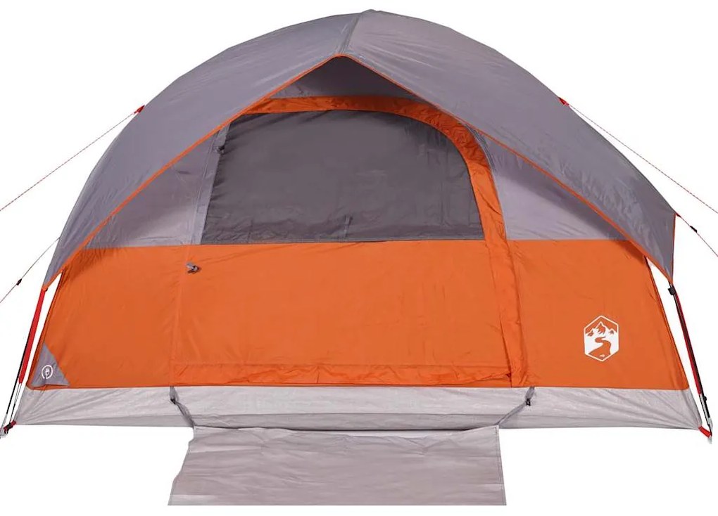 Tenda familiar cúpula para 6 pessoas impermeável laranja