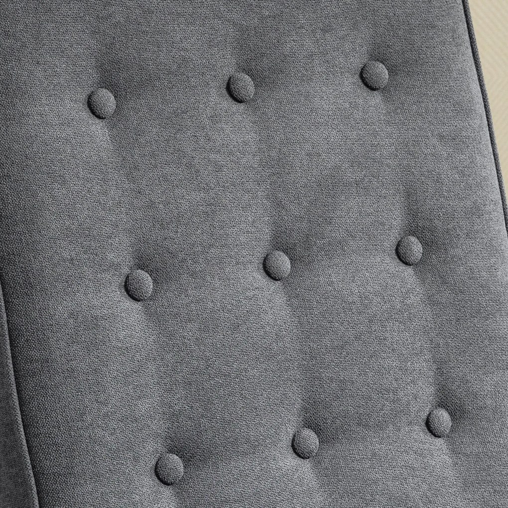 HOMCOM Poltrona Relax Reclinável Manual até 145° Estofada em Poliéster com Apoio para os Pés Retrátil Carga Máxima 150kg para Sala de Estar Dormitório Escritório 68x87x100cm Cinza
