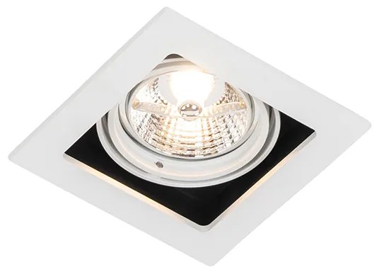Foco quadrado embutido branco ajustável - Artemis 70 Moderno