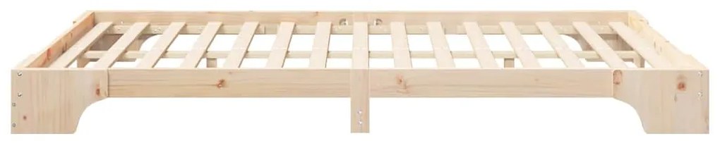 Estrutura de cama de chão Castanho 140 x 220 cm