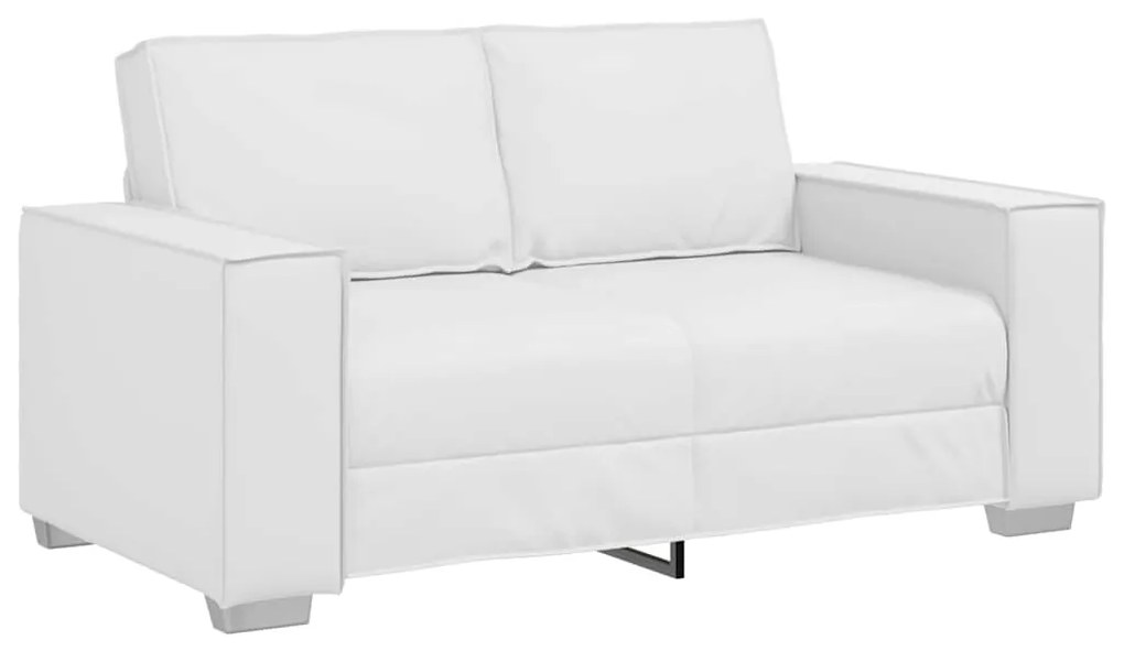 Sofá Loveseat vidaXL Branco 120 cm em Couro Sintético