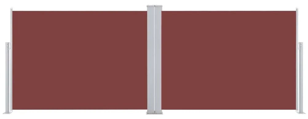 Toldo lateral retrátil 120x1000 cm castanho