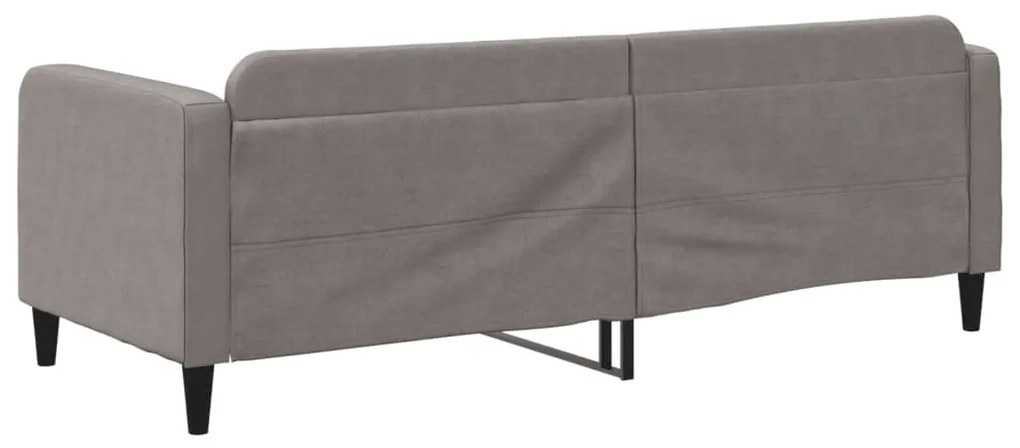 Sofá-cama 80x200 cm tecido cinzento-acastanhado
