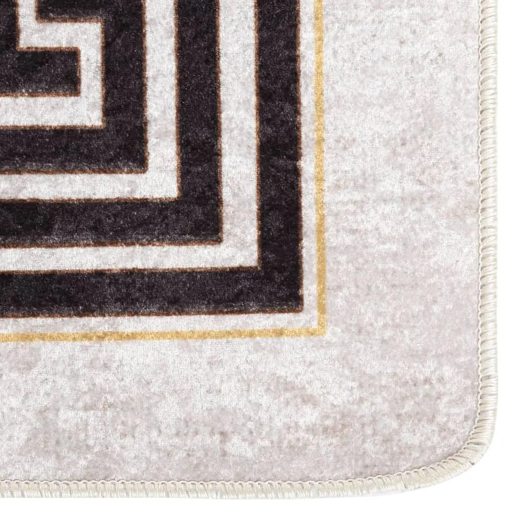 Tapete lavável antiderrapante 80x150 cm bege-claro