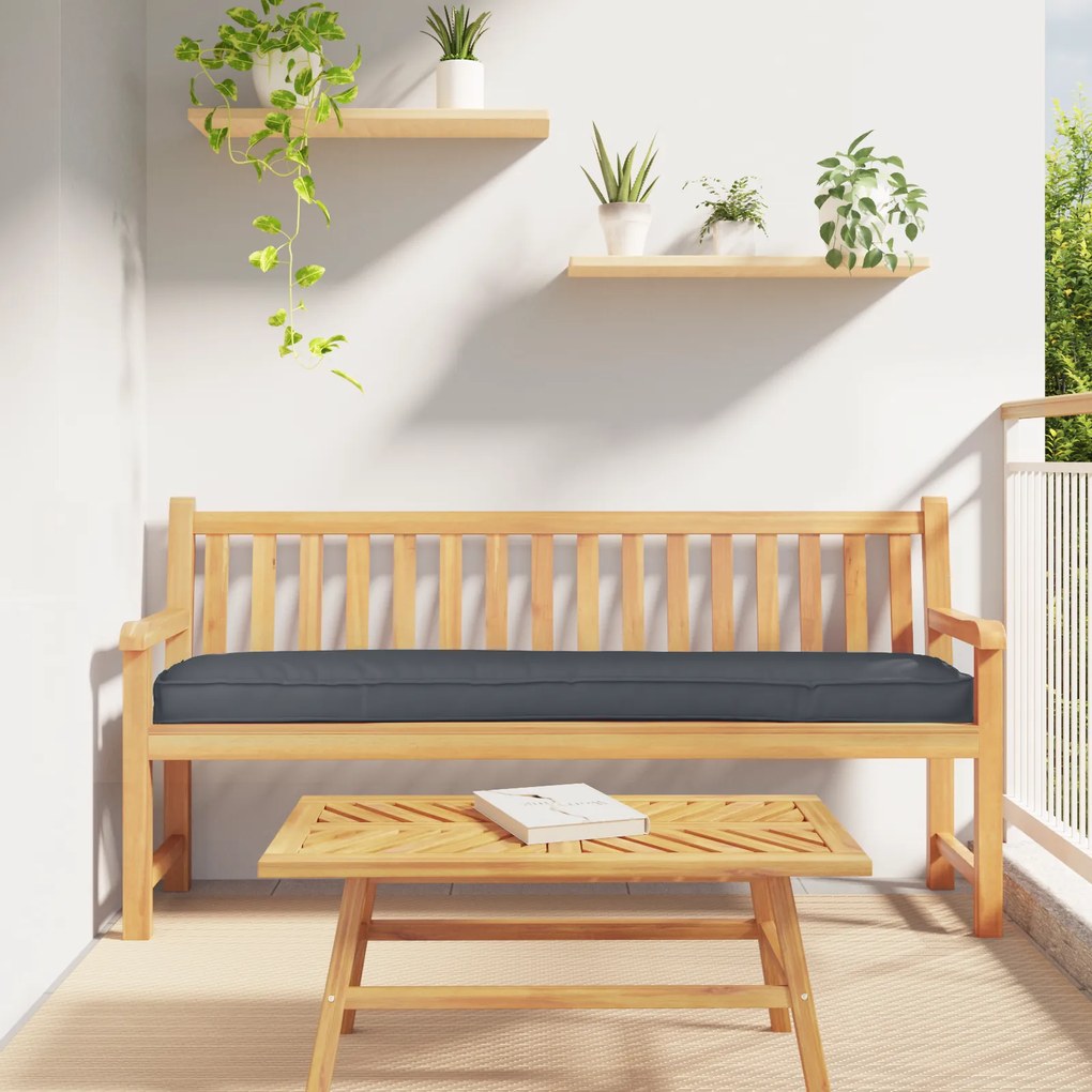 vidaXL Cushion de Palete para Banco Antracite 180x40x8 cm em Tecido Oxford