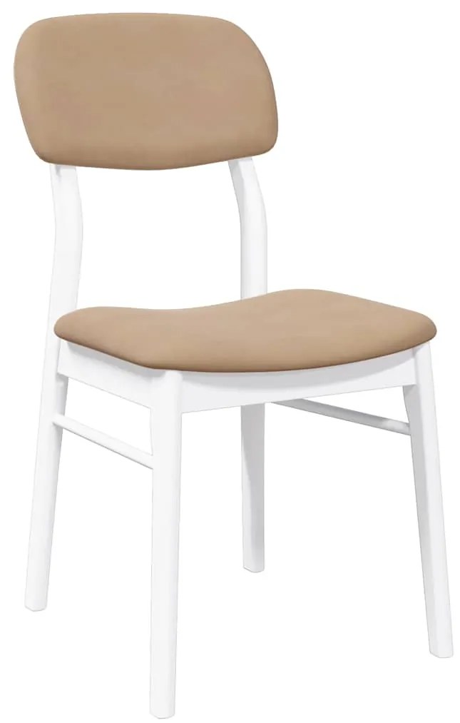 Cadeiras de jantar com almofadões 2 pcs madeira maciça branco