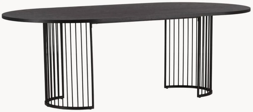 Mesa de jantar oval com tampo em madeira Hamneskär, 220 x 110 cm
