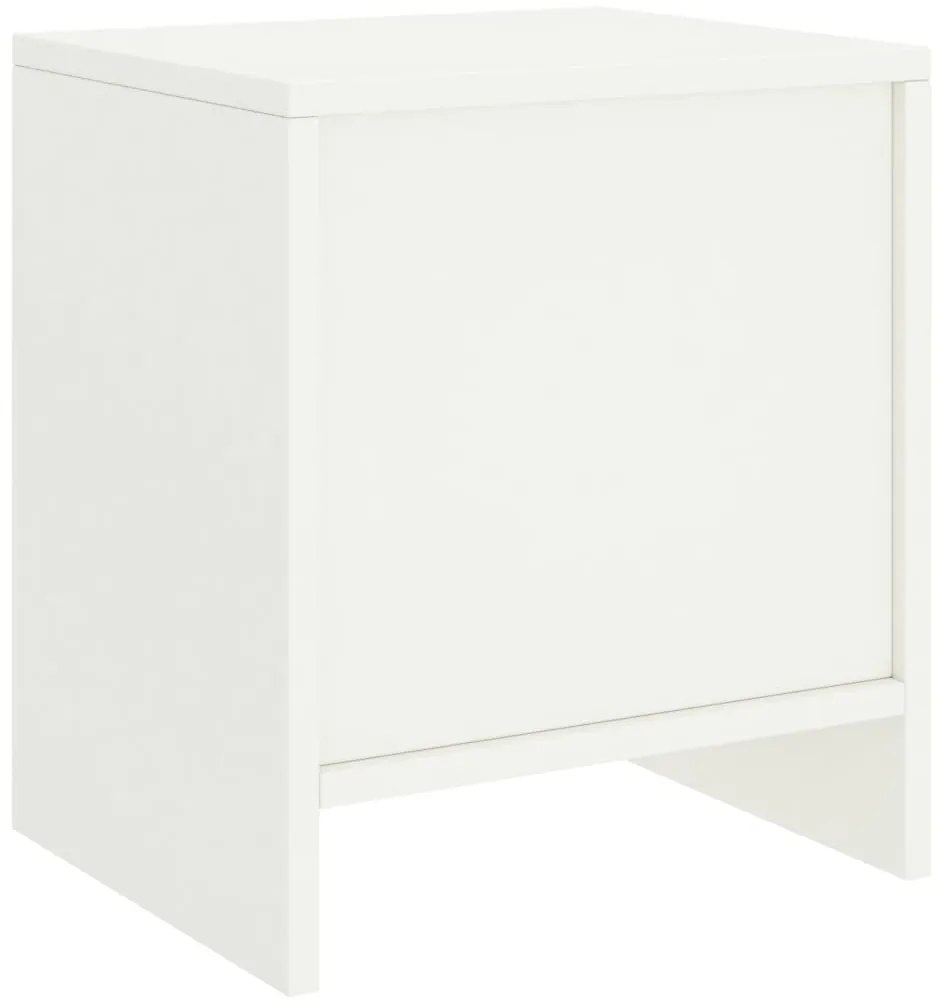 Mesa de cabeceira 35x30x40 cm madeira de pinho maciça branco
