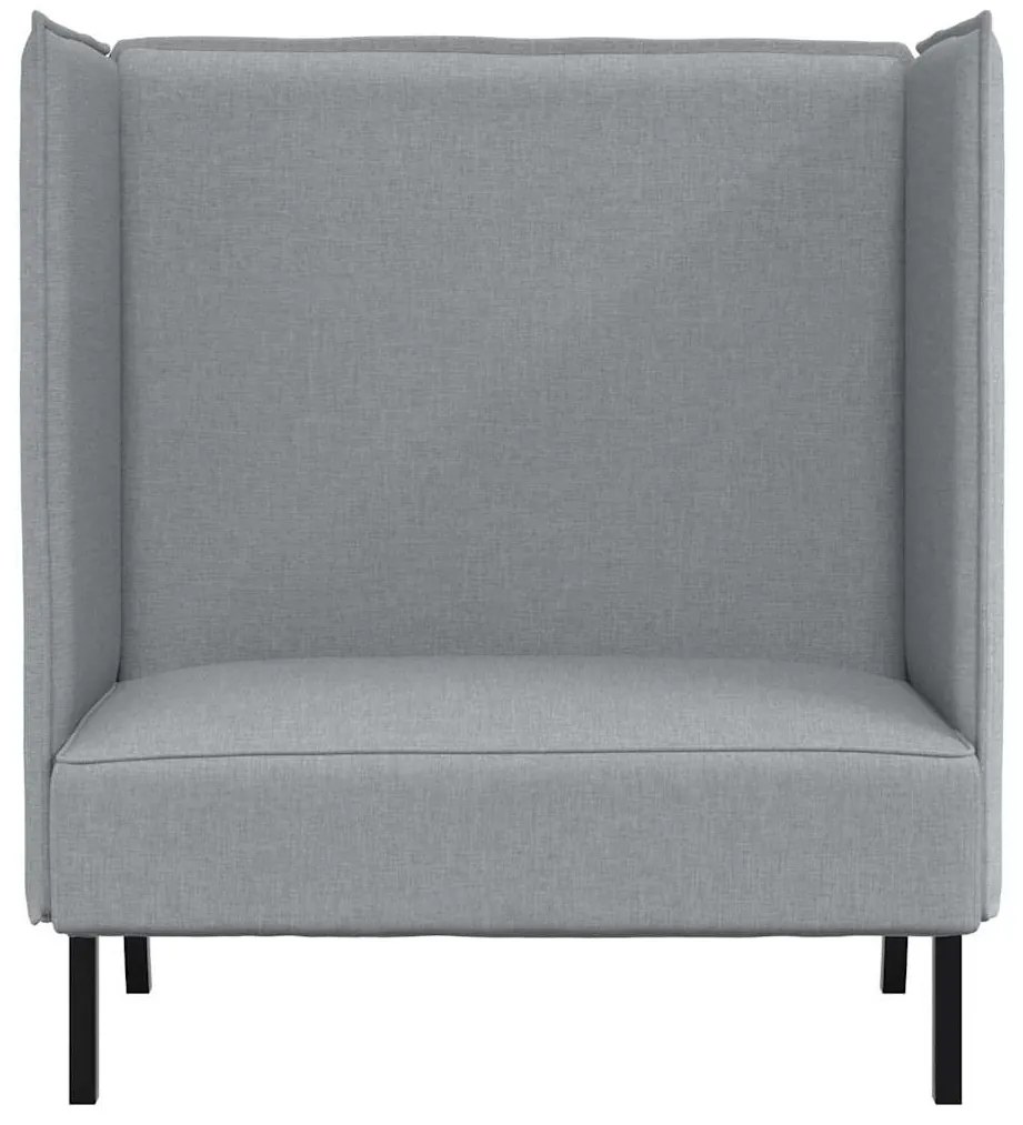 Sofá com Costas Altas Cinza Claro 109x56x121 cm Tecido