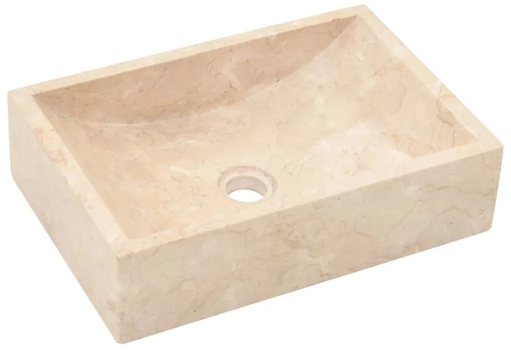 Móvel casa de banho c/ lavatórios cor mármore creme teca maciça