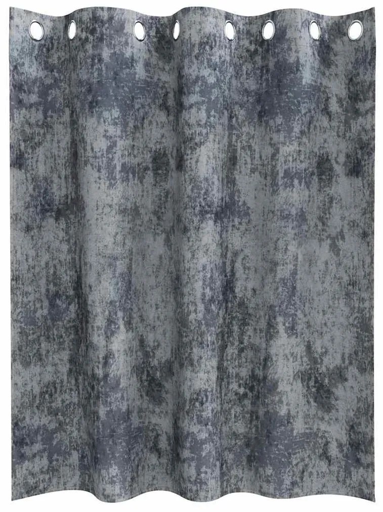 Cortinas de Veludo 2 peças com Ilhós Cinzentas 140x140 cm