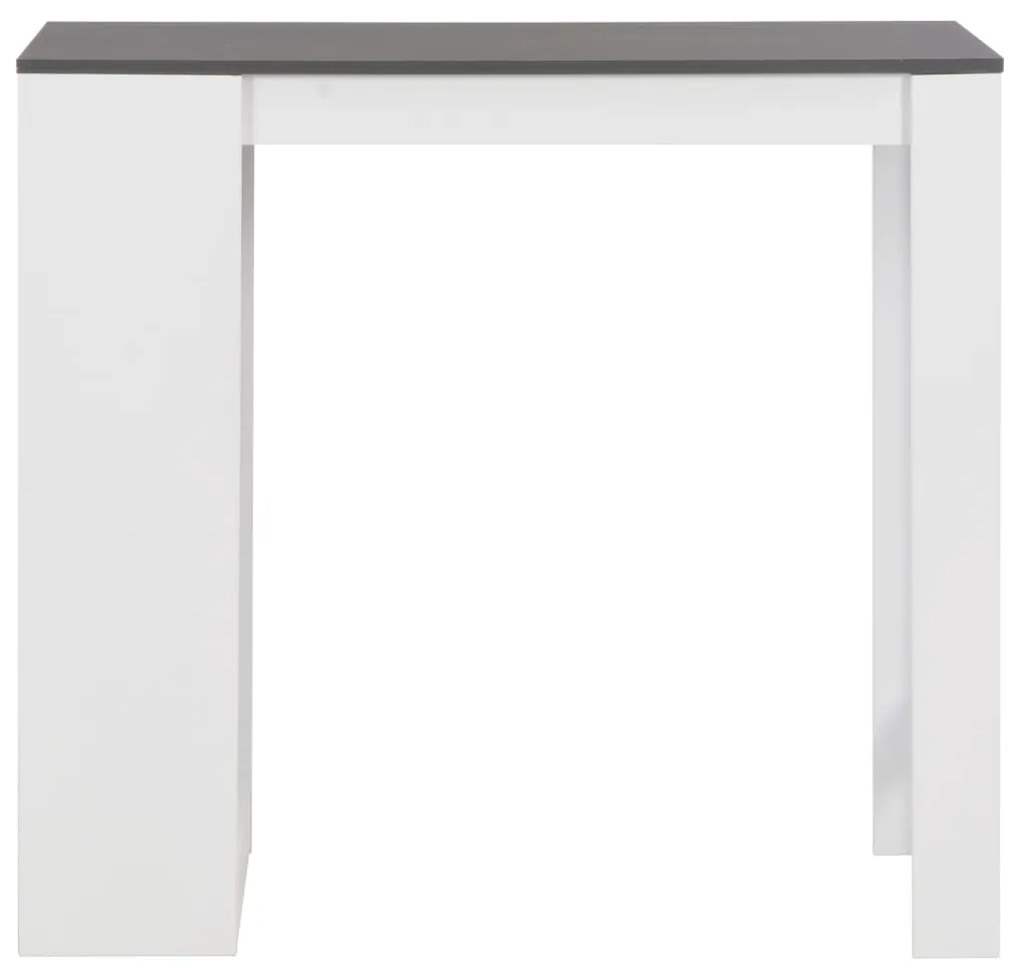 Mesa de bar com prateleira branco 110x50x103 cm