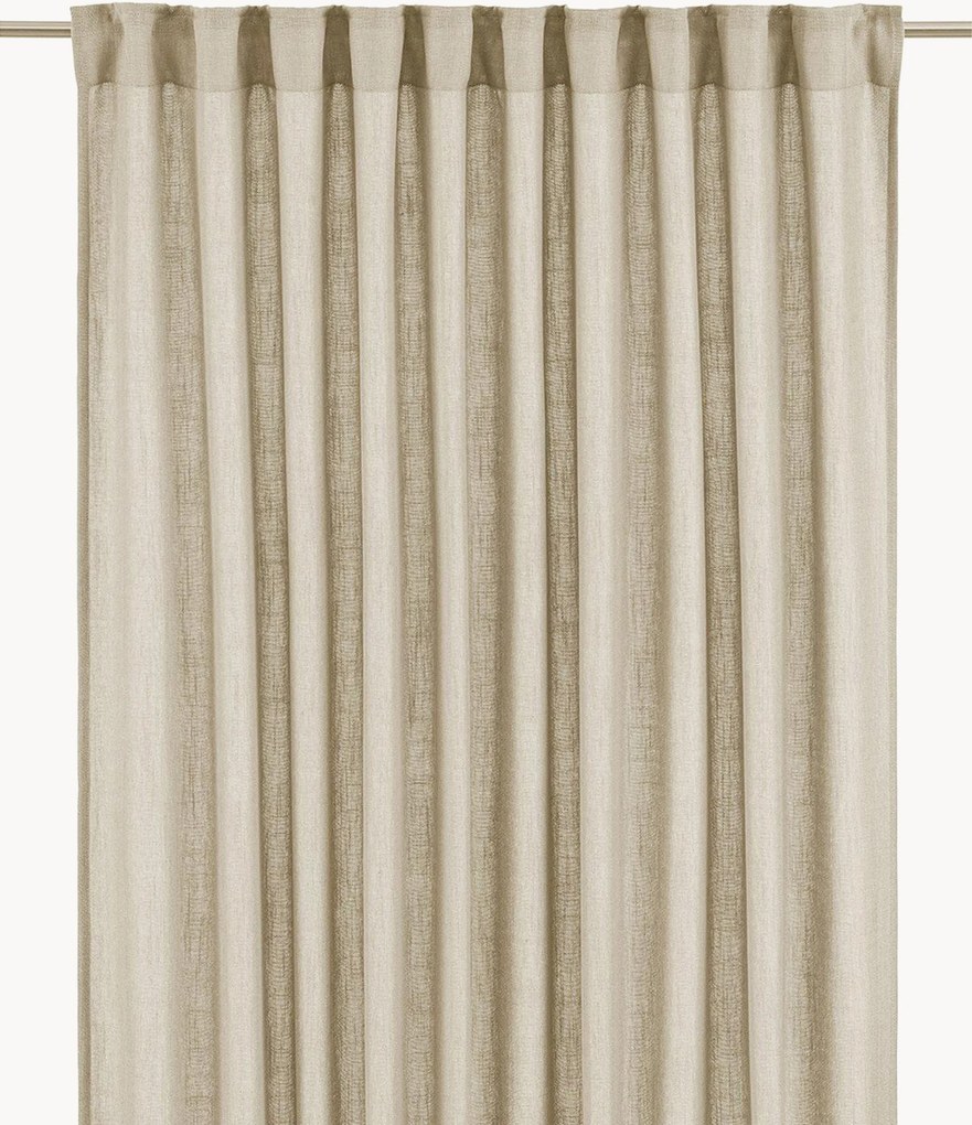 Cortinas opacas multi-banda Cecil, conjunto de 2, L 145 cm