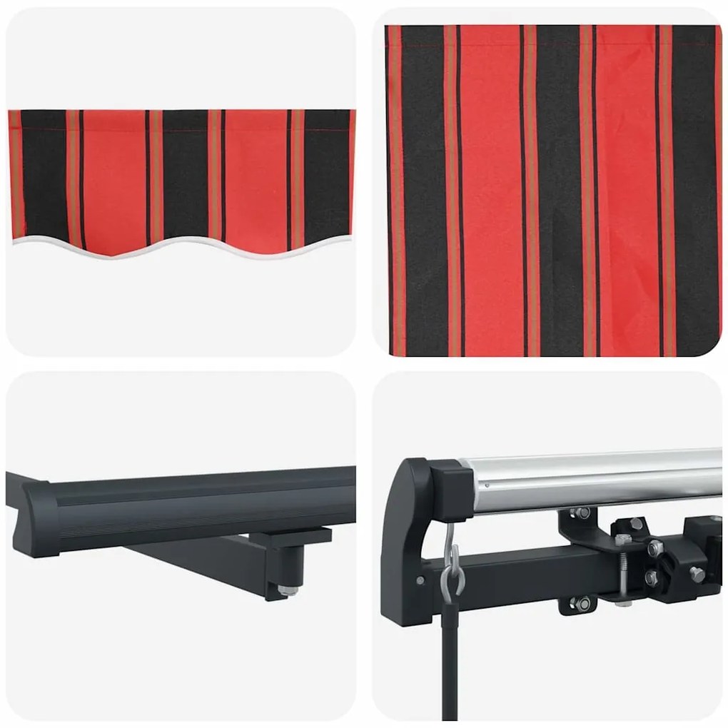 Toldo Retrátil Manual Amarelo e Laranja e Branco 3.5 x 2 m