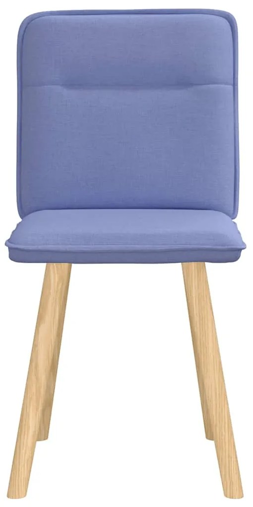 Cadeiras de jantar 2 pcs Jeans Tecido Azul