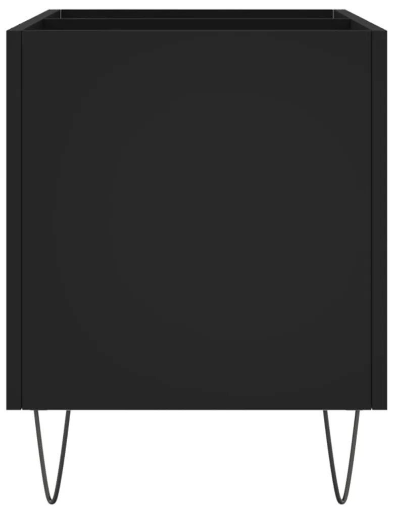 Armário para discos 74,5x38x48 cm derivados de madeira preto