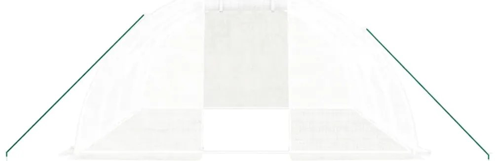 Estufa com estrutura de aço 16 m² 4x4x2 m branco