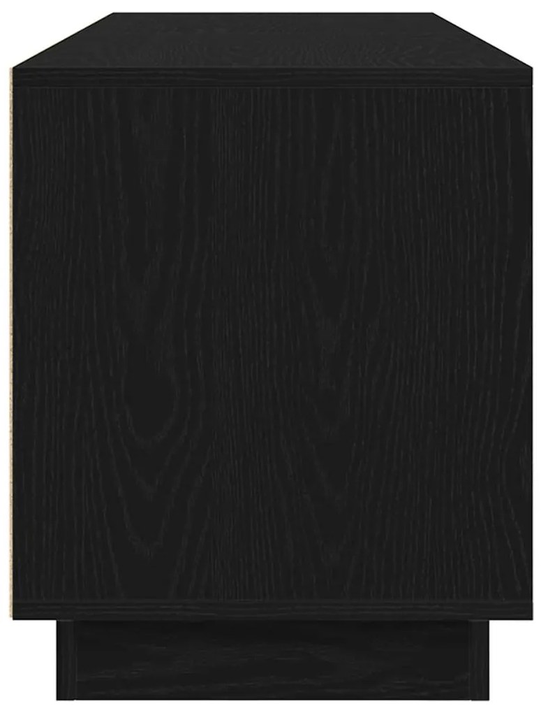 Móvel de TV com luzes LED 160,5x41x50 cm carvalho preto