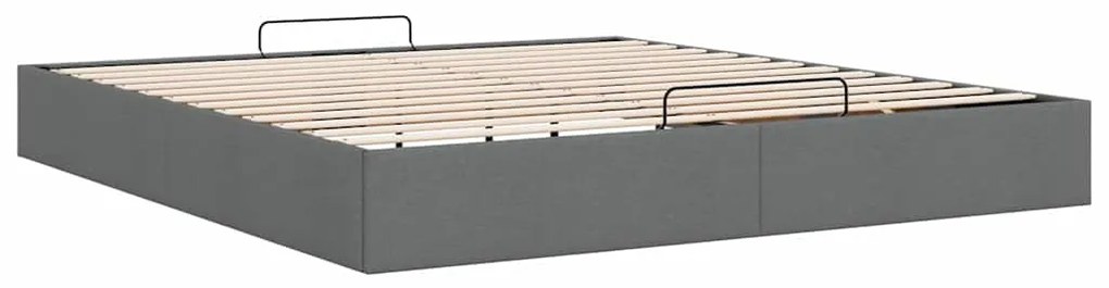 Estrutura de cama otomana sem colchão 180x200cm cinzento-escuro