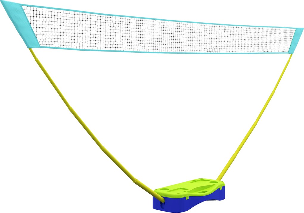 SPORTNOW Conjunto de rede de badminton Conjunto de rede de voleibol, Conjunto de 3 peças, 400 cm x 22,4 cm x 155 cm, Preto + Azul + Verde | Aosom Portugal