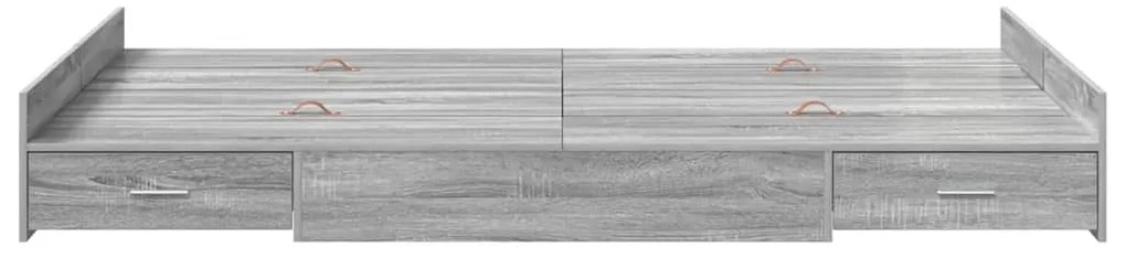 Cama com armazenamento Grey Sonoma Sonoma cinzento 120 x 190 cm
