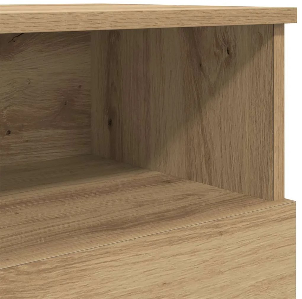 Mesa cabeceira 50x32x60cm derivados madeira carvalho artisiano
