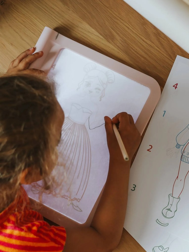 KIDYDRAW-PRO - Quadro luminoso nómada - KIDYWOLF rosa