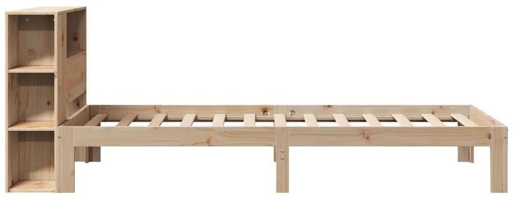 Cama com estante sem colchão 90x190 cm pinho maciço