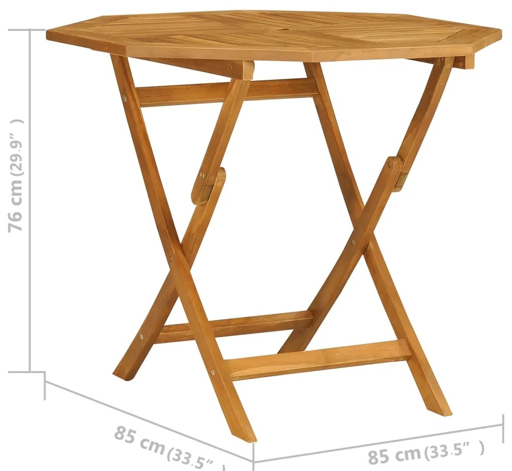 5 pcs conjunto de jantar p/ jardim madeira de teca maciça
