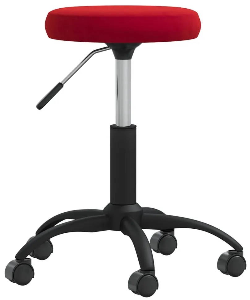 vidaXL Cadeira de jantar veludo vermelho tinto