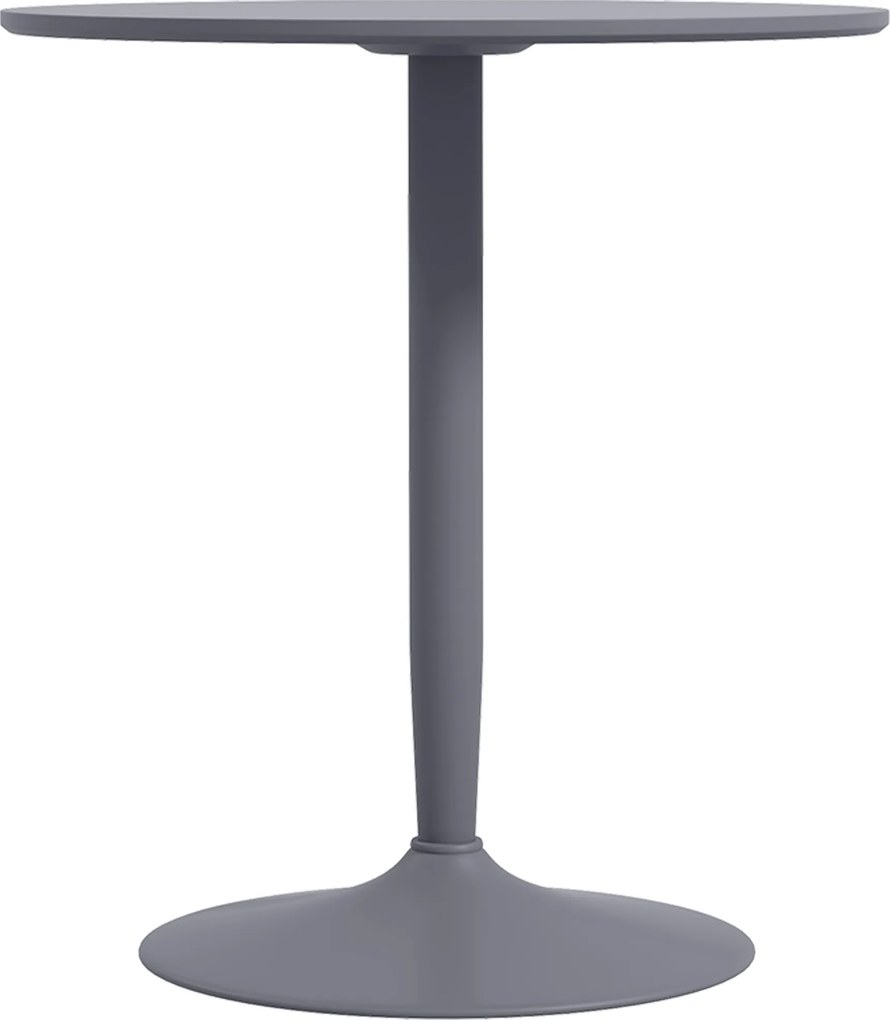 HOMCOM Mesa de jantar para 2 pessoas, tampo redondo, pé de aço, cinza, 70 x 70 x 75 cm | Aosom Portugal