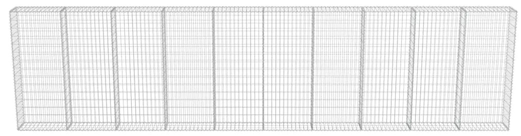 Muro gabião com tampas aço galvanizado 600x30x150 cm