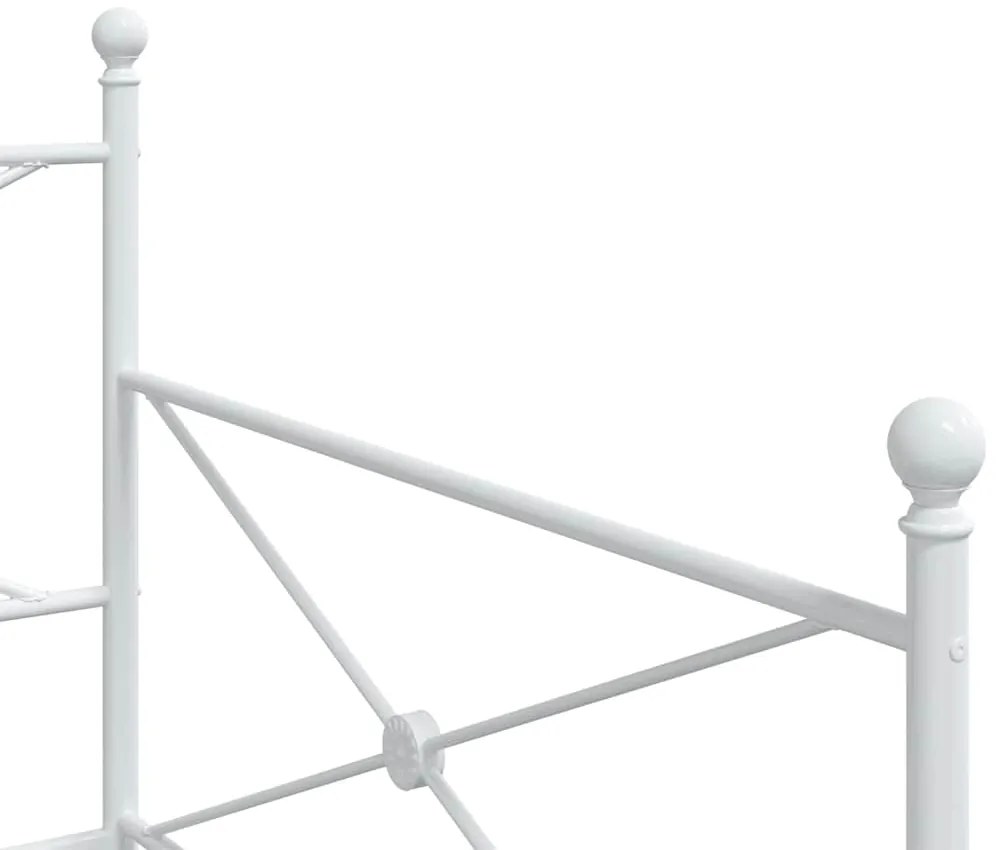 Cama de dia com gavetão sem colchão 100x200 cm aço branco