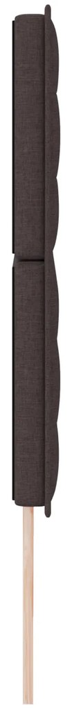 Cabeceira Design Linhas Castanho Escuro 180 cm Tecido