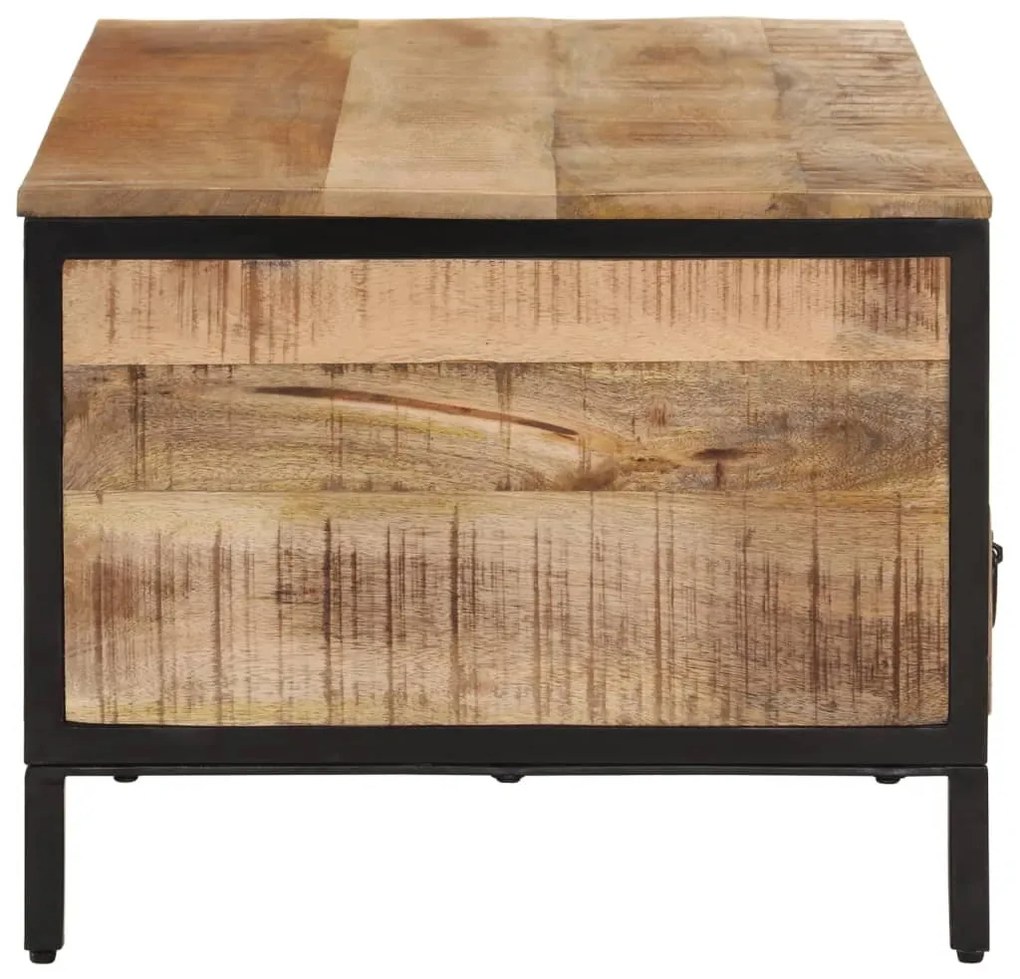 Mesa de centro 90x50x30 cm madeira de mangueira áspera maciça