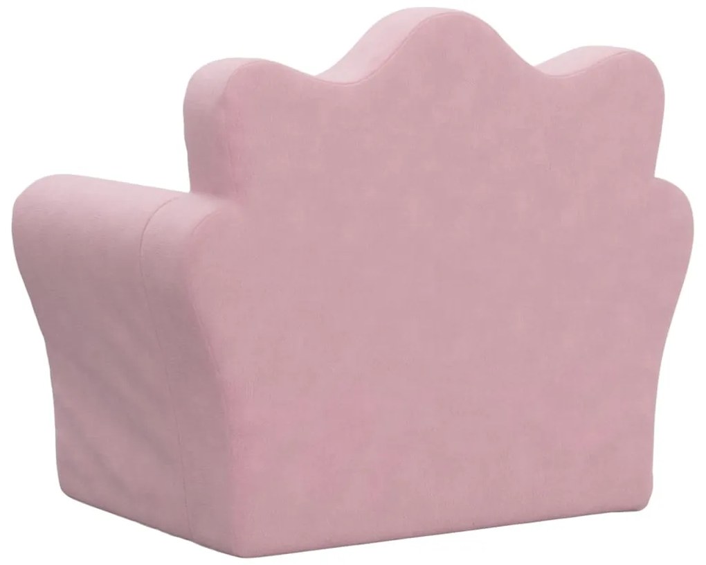 Sofá infantil pelúcia macia rosa