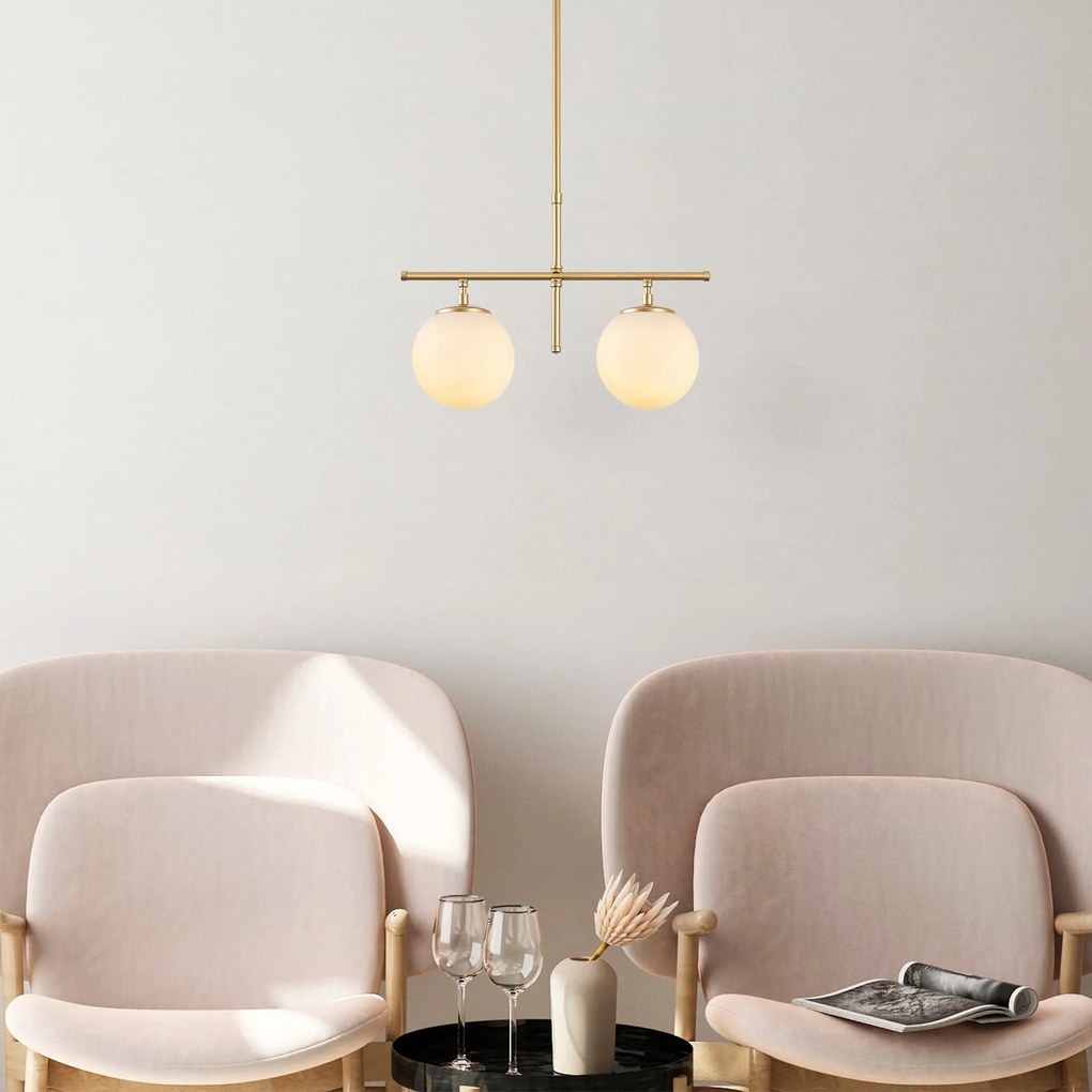 Candeeiro de Teto Roe – Dourado Brilhante – 52 x 15 x 36-76 cm