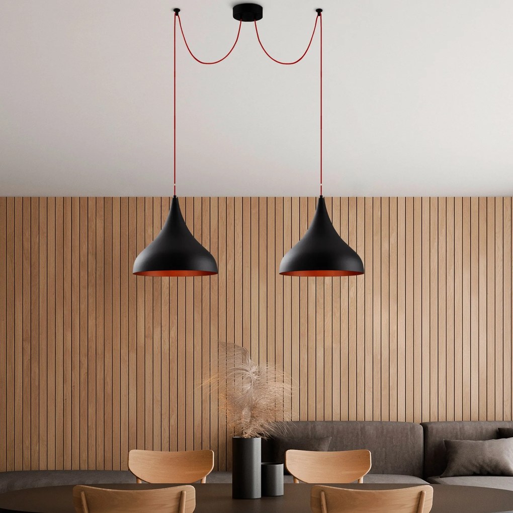 Candeeiro Suspenso Berceste – Preto – 131 x 41 cm