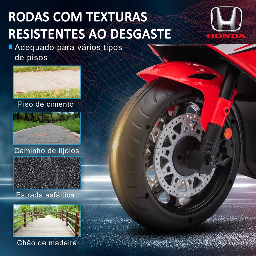 HOMCOM Mota Elétrica com Licença HONDA para Crianças de 3-5 Anos Mota