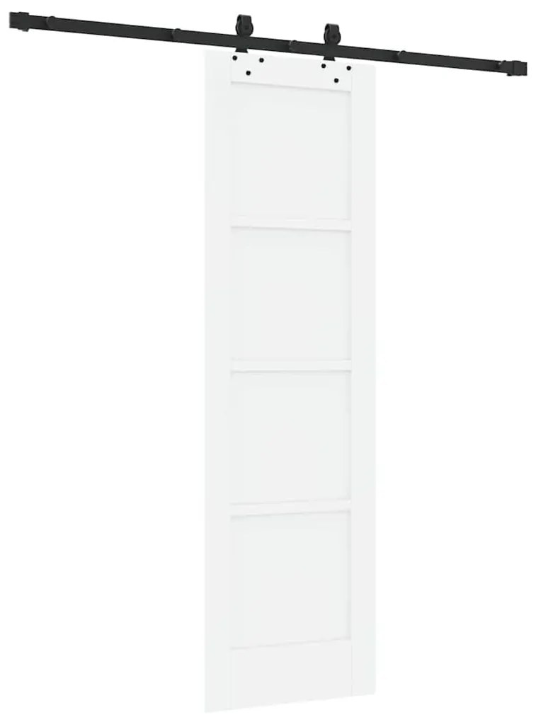 Porta Deslizante vidaXL com Conjunto de Ferragens Branco 61x198.5 cm M