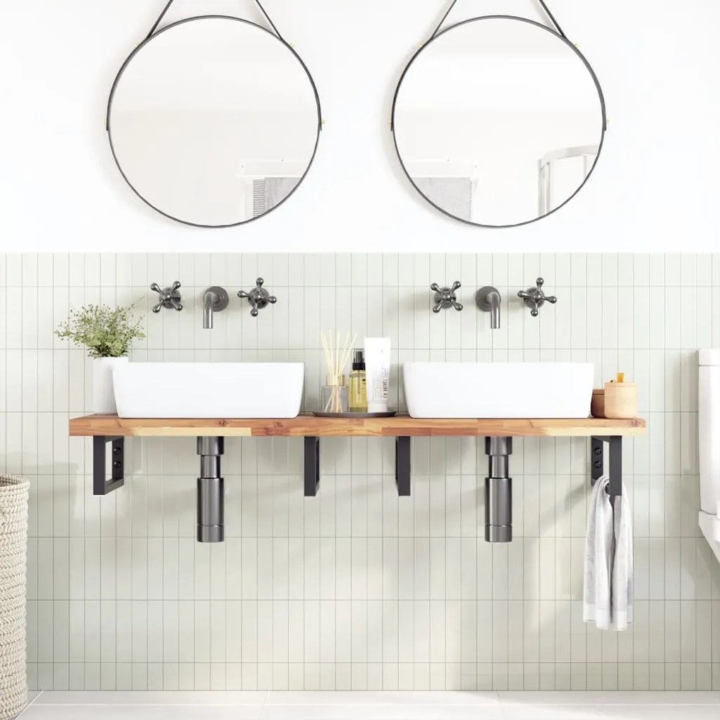 vidaXL Tampo de mesa retangular 120x40x4 cm madeira de acácia maciça